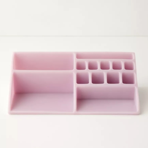 New UO Makeup Organizer Resin Countertop Display Purple Desk Organizer Caddy - Picture 2 of 5